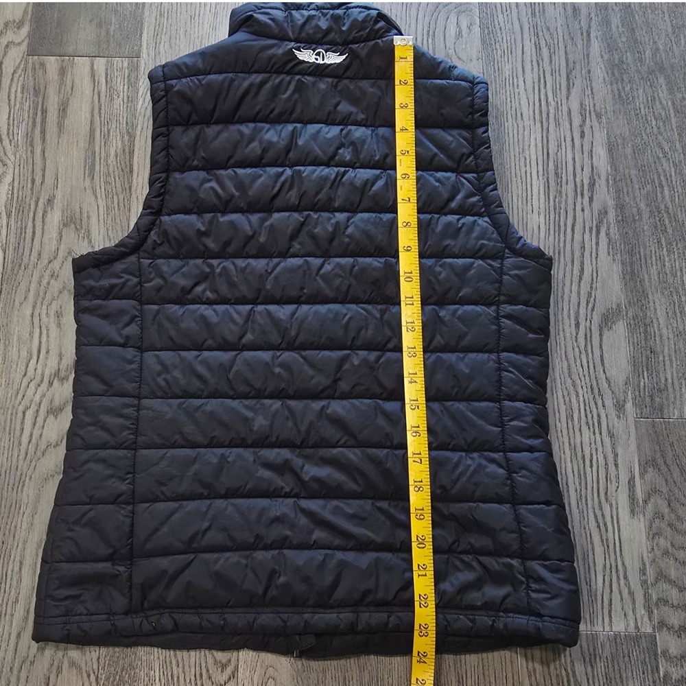 Straight Down Puffer Vest Black Full Zip Women's XL Pumpkin Ridge Golf Club - Picture 9 of 11